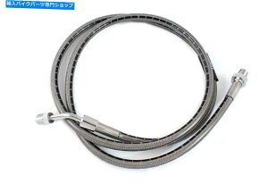 Hoses XeX|45C`tgu[Lz[X̓n[[frbh\ɓK܂ Stainless Steel 45 inch Front Brake Hose fits Harley Davidson