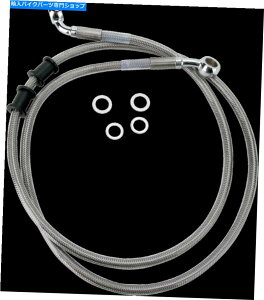 Hoses hbO1741-2892gXeX|tgu[LCLbg56 1/8inBNA DRAG 1741-2892 Extended Stainless Steel Front Brake Line Kit 56 1/8in. Clear