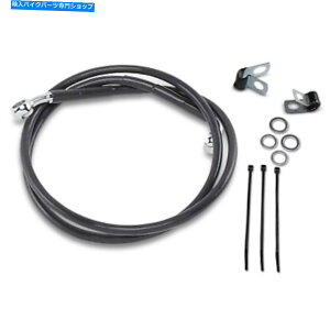 Hoses �h���b�O�X�y�V�����e�B-640113-2BLK-�g���X�e�����X�|�t�����g�u���[�L���C���L�b�g�A Drag Specialties - 640113-2BLK - Extended Stainless Steel Front Brake Line Kit,�y���s�A���i�z