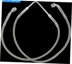 Hoses �h���b�O1741-1783�W�����t�����g�X�e�����X�X�`�[���u���[�L���C���L�b�g�N���A DRAG 1741-1783 Standard Length Front Stainless Steel Brake Line Kit Clear�y���s�A���i�z