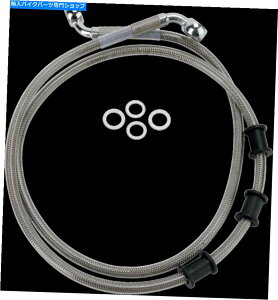 Hoses hbO1741-2843gXeX|tgu[LCLbg47 3/4inBNA DRAG 1741-2843 Extended Stainless Steel Front Brake Line Kit 47 3/4in. Clear