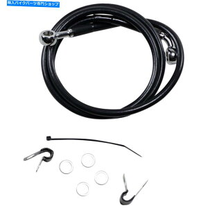 Hoses �h���b�O�X�y�V����+10 �u���[�L���C�� - �t�����g - �u���b�N�r�j�[��-04-10xl | 660313-10BLK Drag Specialties +10 Brake Line - Front - Black Vinyl - 04-10XL | 660313-10BLK�y���s�A���i�z