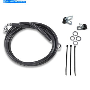 Hoses �h���b�O�X�y�V����+8 �u���[�L���C�� - �t�����g - �u���b�N�r�j�[��-99-07FXST | 640210-8BLK Drag Specialties +8 Brake Line - Front - Black Vinyl - 99-07FXST | 640210-8BLK�y���s�A���i�z
