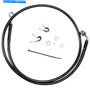 Hoses �h���b�O�X�y�V�����e�B-660313-6BLK-�g���X�e�����X�|�t�����g�u���[�L���C���L�b�g�A Drag Specialties - 660313-6BLK - Extended Stainless Steel Front Brake Line Kit,�y���s�A���i�z