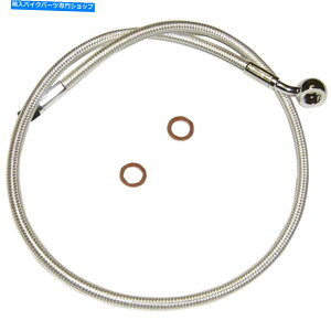 Hoses �}�O�i��SCII�t�����g�u���[�L���C��-ABS-�X�^�[�����O�N���}�C�g180/10mm 19 | AS37619 Magnum SCII Front Brake Line - ABS - Sterling Chromite 180/10mm 19 | AS37619�y���s�A���i�z