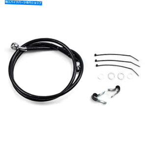 Hoses �h���b�O�X�y�V�����e�B-640112-2LK-�g���X�e�����X�|�t�����g�u���[�L���C���L�b�g�A Drag Specialties - 640112-2BLK - Extended Stainless Steel Front Brake Line Kit,�y���s�A���i�z