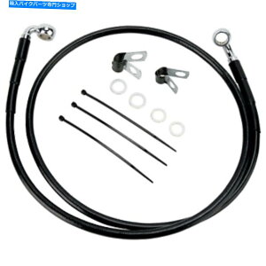 Hoses �h���b�O�X�y�V�����e�B-640110-4BLK-�g���X�e�����X�|�t�����g�u���[�L���C���L�b�g�A Drag Specialties - 640110-4BLK - Extended Stainless Steel Front Brake Line Kit,�y���s�A���i�z