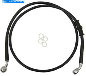 Hoses hbOXyVeBtgu[LCLbgubNAuXgbNOX3300625 Drag Specialties Front Brake Line Kit Black Non-ABS Stock Length #3300625