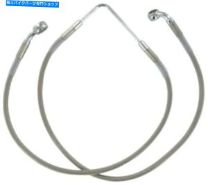 Hoses �h���b�O�X�y�V�����Y�W�����t�����g�X�e�����X�X�`�[���u���[�L���C���L�b�g�N���A Drag Specialties Standard Length Front Stainless Steel Brake Line Kit Clear�y���s�A���i�z