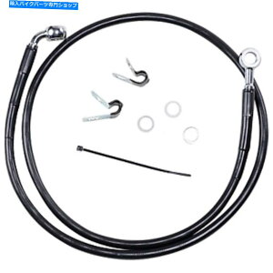 Hoses �h���b�O�X�y�V�����e�B-660313-4BLK-�g���X�e�����X�|�t�����g�u���[�L���C���L�b�g�A Drag Specialties - 660313-4BLK - Extended Stainless Steel Front Brake Line Kit,�y���s�A���i�z