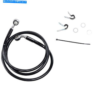 Hoses �h���b�O�X�y�V�����e�B-660310-4BLK-�g���X�e�����X�|�t�����g�u���[�L���C���L�b�g�A Drag Specialties - 660310-4BLK - Extended Stainless Steel Front Brake Line Kit,�y���s�A���i�z
