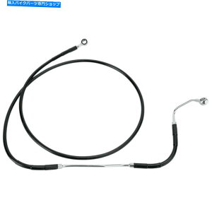 Hoses hbOtgg+8n[[̃ubNrjX`[u[LC09-13 FLH/ T W/ ABS Drag Front Extended +8 Black VinylSteel Brake Line for Harley 09-13 FLH/T W/ ABS
