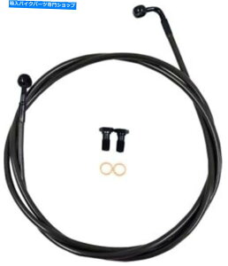 Hoses La Choppers 12 "-14" apenK[̃~bhiCgXeXu[LC-LA-8100B13M LA Choppers Midnight Stainless Brake Line for 12"-14" Ape Hangers - LA-8100B13M