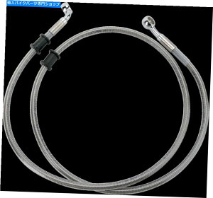 Hoses �h���b�O�X�y�V�����e�B�g���X�e�����X�|�t�����g�u���[�L���C���L�b�g58 1/8�C���`�B�N���A Drag Specialties Extended Stainless Steel Front Brake Line Kit 58 1/8in. Clear�y���s�A���i�z