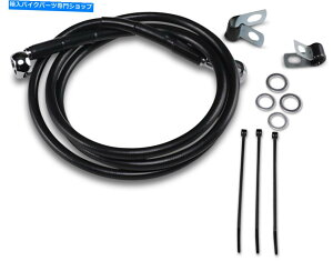 Hoses �h���b�O640113-10BLK�g��S/S�t�����g�u���[�L���C���L�b�g52IN�B�� Drag 640113-10BLK Extended S/S Front Brake Line Kit 52in. Black�y���s�A���i�z