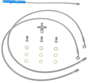 Hoses ���}�n�o���V�[�̂��߂̃X�`�[���ґg�t�����g�u���[�L���C���L�b�g3���C��+2 "350 1987-2015 Steel Braided Front Brake Line Kit 3 Line +2" for Yamaha Banshee 350 1987-2015