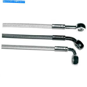 Hoses n[[̃}OiubNp[Abp[tgu[LC19/35 Magnum Black Pearl Upper Front Brake Line 19/35 for Harley