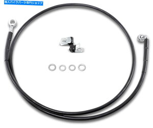Hoses hbOtgg+10n[[̃ubNrj[u[LC99-07 FXST 1741-2549 Drag Front Extended +10 Black Vinyl Brake Line for Harley 99-07 FXST 1741-2549