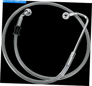 Hoses �h���b�O691219-10 ext�B�X�e�����X�X�`�[���t�����g�u���[�L���C���L�b�g�A�����ȃR�[�e�B���O42 1/4�C���`�B Drag 691219-10 Ext. Stainless Steel Front Brake Line Kit, Clear Coated 42 1/4in.�y���s�A���i�z