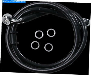 Hoses 2018-2020ハーレーアイアン1200 XLNSドラッグスペシャリティブレーキラインXL '18+ブラック 2018-2020 for Harley Iron 1200 XLNS DRAG SPECIALTIES Brake Line XL '18+ Black