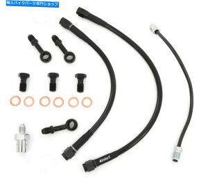 Hoses �V���[�g�u���b�N�X�e�����X�X�`�[���u���[�L���C���L�b�g�N���u�}���h���b�O�o�[�z���_CB450 CB750K Short Black Stainless Steel Brake Line Kit Clubman Drag Bars Honda CB450 CB750K