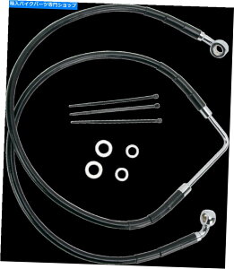 Hoses 07�n�[���[�X�g���[�g�{�uFXDB�h���b�O�X�y�V�����e�B�[�Y�u���[�L���C���t�����g'06 -'07�u���b�N 07 for Harley Street Bob FXDB DRAG SPECIALTIES Brake Line Front '06-'07 Black�y���s�A���i�z