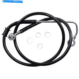 Hoses hbOXyVYu[LC-15-17\tgAC - ubN+4 "| 618299-4BLK Drag Specialties Brake Line - 15-17 Softail - Black +4" | 618299-4BLK