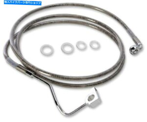 Hoses DS拡張フロントアッパーブレーキラインキットステンレスABSのみ+6 "特大#1113773 DS Extended Front Upper Brake Line Kit Stainless ABS Only +6" Oversize #1113773