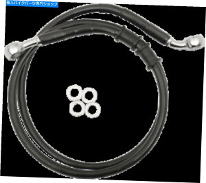 Hoses 1741-5393�g���X�e�����X�|�t�����g�u���[�L���C���L�b�g43-1/2 �u���b�N 1741-5393 Extended Stainless Steel Front Brake Line Kit 43-1/2 Black�y���s�A���i�z