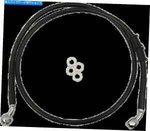 Hoses 1741-5405�g���X�e�����X�|�t�����g�u���[�L���C���L�b�g42-1/2 �u���b�N 1741-5405 Extended Stainless Steel Front Brake Line Kit 42-1/2 Black�y���s�A���i�z