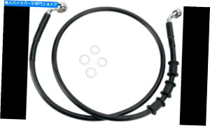 Hoses VhbOXyVeB1741-2848g+4 "ubNrj[u[LCLbgtg NEW DRAG SPECIALTIES 1741-2848 Extended +4" Black Vinyl Brake Line Kit- Front