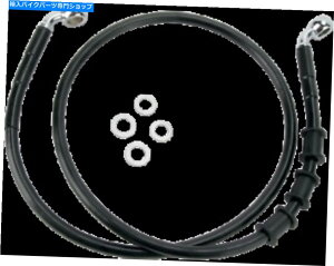 Hoses 1741-2850�g���X�e�����X�|�t�����g�u���[�L���C���L�b�g49 3/4in�B�� 1741-2850 Extended Stainless Steel Front Brake Line Kit 49 3/4in. Black�y���s�A���i�z