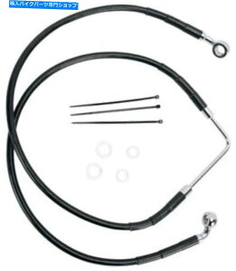 Hoses �h���b�O�X�y�V�����e�B�[�Y�u���[�L���C�� - �t�����g-FXDB '06 -'07-�u���b�N660328 -blk DRAG SPECIALTIES Brake Line - Front - FXDB '06-'07 - Black 660328-BLK�y���s�A���i�z