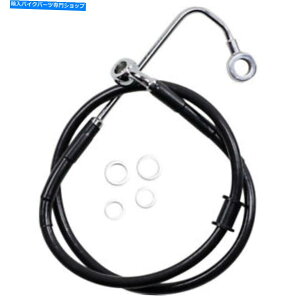 Hoses hbOXyVeBu[LC-15-17\tgAC - ubN| 618300-BLK Drag Specialties Brake Line - 15-17 Softail - Black | 618300-BLK