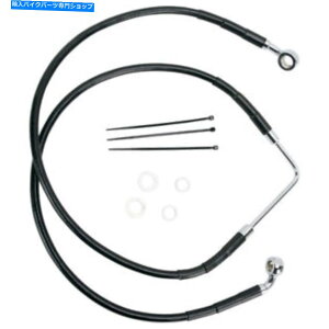 Hoses �h���b�O�X�y�V�����e�B�t�����g�u���[�L���C��FXDB 06-07�u���b�N| 660328-blk Drag Specialties Front Brake Line FXDB 06-07 Black | 660328-BLK�y���s�A���i�z