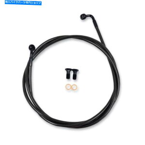 Hoses LA`bp[YLA-8100B13M~bhiCgWu[LC-12-14INB̃nK[ LA Choppers LA-8100B13M Midnight Standard Brake Lines - 12-14in. Ape Hangers