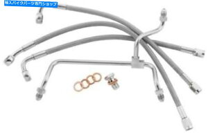 Hoses ObhbWv~Au[LCLbg\tgAutgiNAj-HD82126 -C Goodridge Premium Brake Line Kit Softail Abs Front (Clear) - HD82126-C