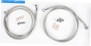Hoses Streamline ATV���j�o�[�T���ґg�u���[�L���C���L�b�g54 �N���A�t�����g2���C�� Streamline ATV Universal Braided Brake Line Kits 54 Clear Front 2-Line�y���s�A���i�z