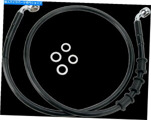 Hoses hbO+6 "47 3/4"n[[\tgAĈ߂̊gubNAbp[u[LC08-14 Drag +6" 47 3/4" Extended Length Black Upper Brake Line for Harley Softail 08-14