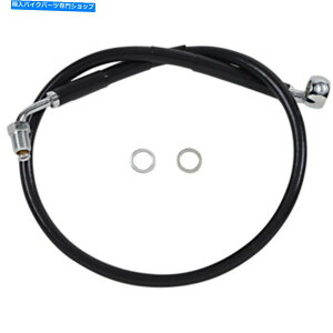Hoses =+ 2 "23 1/2"gubNrj[Abp[u[LCn[[\tgAu +2" 23 1/2" Extended Length Black Vinyl Upper Brake Line Harley Softail 18+ ABS