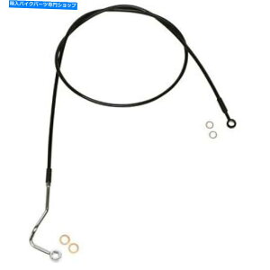 Hoses �}�O�i��-SBB1402-74-�����R�[�e�B���OXR�X�e�����X�㕔�t�����g�u���C�N���C���L�b�g�n�[���[ Magnum - SBB1402-74 - Black Coated XR Stainless Upper Front Brakeline Kit Harley�y���s�A���i�z