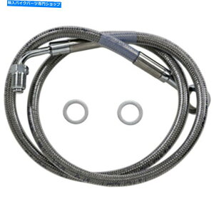Hoses =+ 10 "39 1/2"gґgXeXAbp[u[LCn[[\tgAu +10" 39 1/2" Extended Braided Stainless Upper Brake Line Harley Softail 18+ ABS