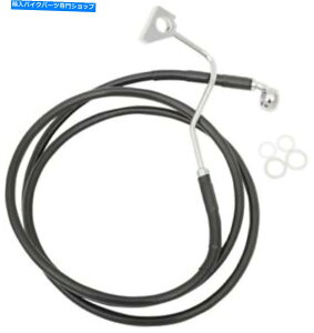 Hoses hbOXyVeBtgAbp[u[LCLbgubNABŜ݃XgbN1113777 Drag Specialties Front Upper Brake Line Kit Black ABS Only Stock Length #1113777