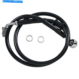 Hoses hbOXyVeB[Yu[LC-18-\tgACubN+10 "| 618604-10BLK Drag Specialties Brake Line - 18- Softail Black +10" | 618604-10BLK