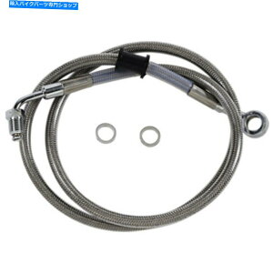 Hoses =+ 10 "36 3/4"gґgXeXAbp[u[LCn[[\tgAu +10" 36 3/4" Extended Braided Stainless Upper Brake Line Harley Softail 18+ ABS