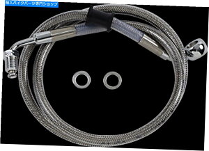 Hoses �h���b�O�X�y�V�����e�B�g���X�e�����X�|�t�����g�u���[�L���C���L�b�g1741-5817 Drag Specialties Extended Stainless Steel Front Brake Line Kit 1741-5817�y���s�A���i�z