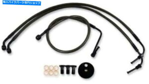 Hoses La Choppers~bhiCgXeXu[LC15 "-17"ސlnK[-LA-8210B16M LA Choppers Midnight Stainless Brake Line for 15"-17" Ape Hangers - LA-8210B16M
