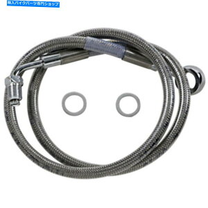 Hoses =+ 8 "29 1/2"gґgXeXAbp[u[LCn[[\tgAu +8" 29 1/2" Extended Braided Stainless Upper Brake Line Harley Softail 18+ ABS