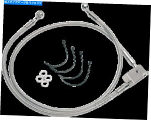 Hoses �h���b�O�X�y�V�����e�B�X�e�����X�X�`�[�����A�u���[�L���C���L�b�g35 1/2�C���`�B�N���A��1741-0175 Drag Specialties Stainless Steel Rear Brake Line Kit 35 1/2in. Clear #1741-0175�y���s�A���i�z