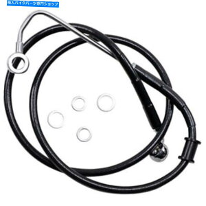 Hoses hbOXyVYu[LC-15-17\tgAC - ubN+8 "| 618300-8BLK Drag Specialties Brake Line - 15-17 Softail - Black +8" | 618300-8BLK